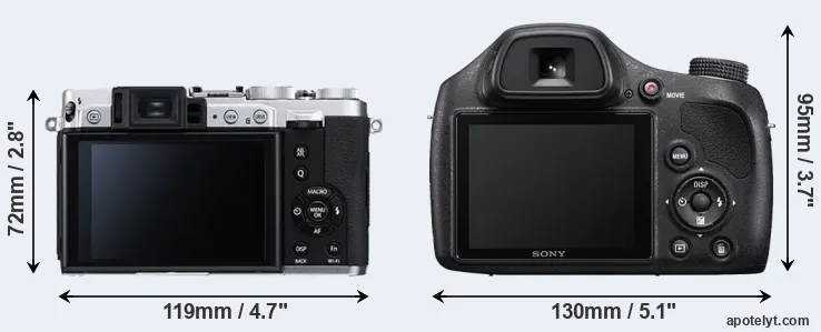 Comparison X30 or H400 rear