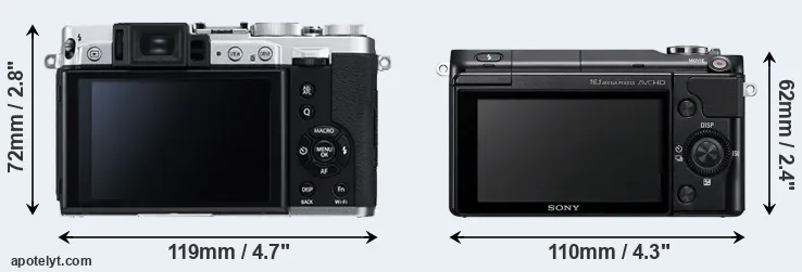 Comparison X30 or NEX-3N rear