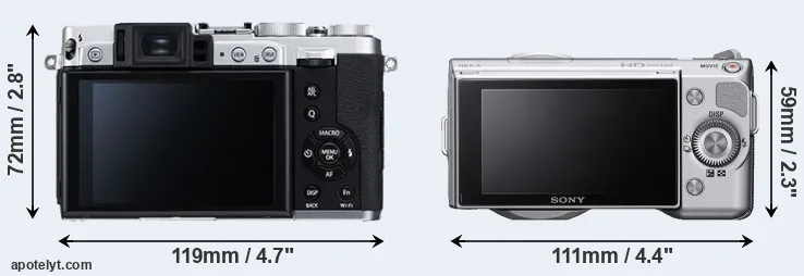 Comparison X30 or NEX-5 rear