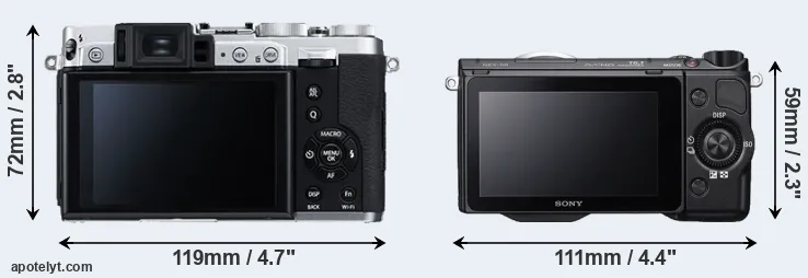 Comparison X30 or NEX-5R rear