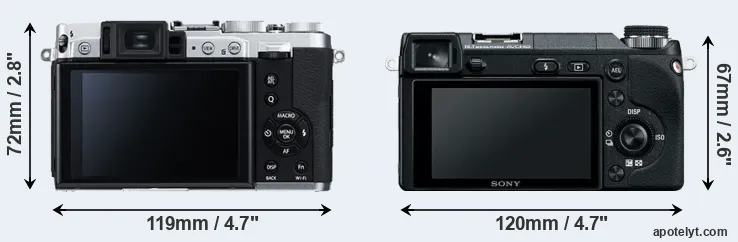 Comparison X30 or NEX-6 rear