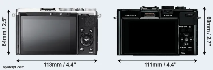 Comparison X70 or D-LUX 6 rear