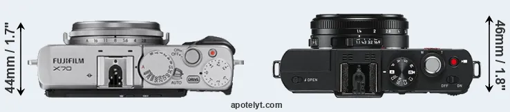 Compare X70 versus D-LUX 6 top