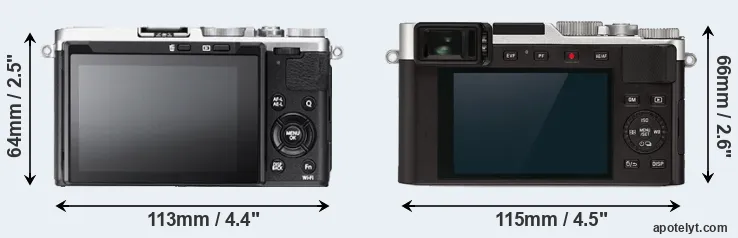 Comparison X70 or D-LUX 7 rear