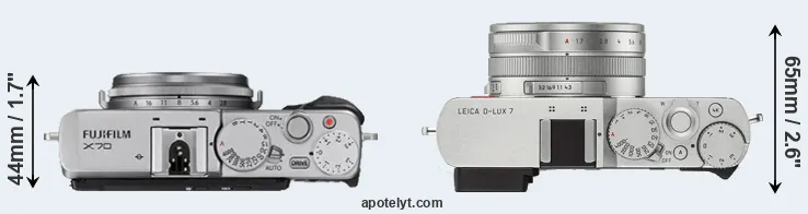Compare X70 versus D-LUX 7 top