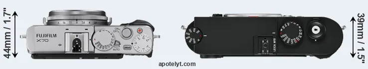 Compare X70 versus M10 top