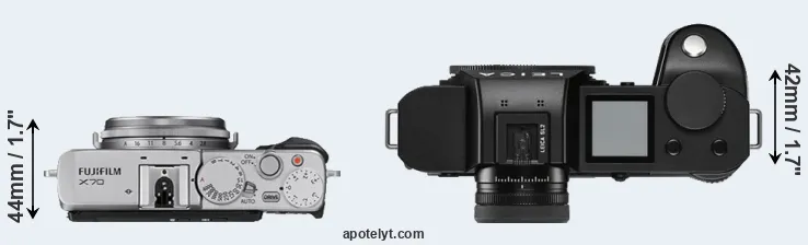 Compare X70 versus Leica SL2 top