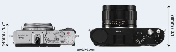 Compare X70 versus X Typ 113 top