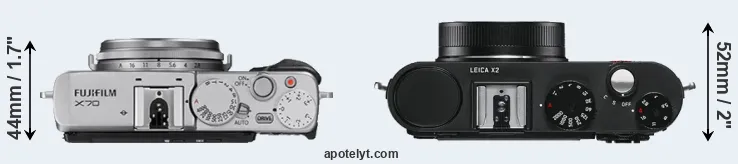 Compare X70 versus X2 top