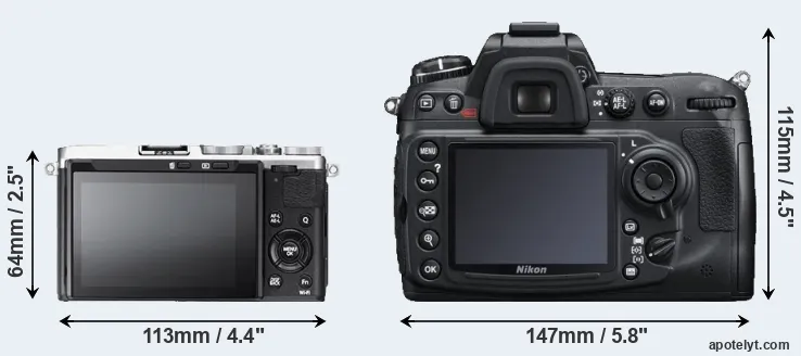 Comparison X70 or D300S rear