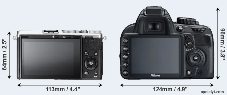 Comparison X70 or D3100 rear