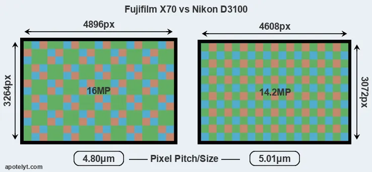 X70 versus D3100 MP