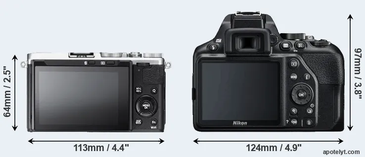 Comparison X70 or D3500 rear