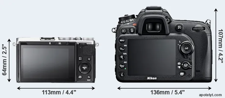 Comparison X70 or D7100 rear