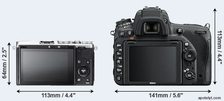 Comparison X70 or D750 rear