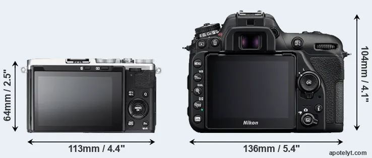 Comparison X70 or D7500 rear