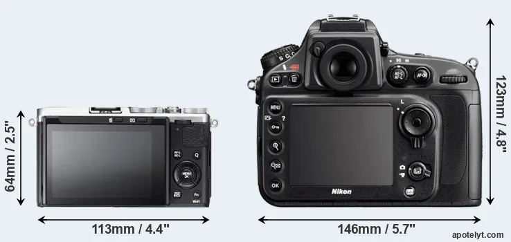 Comparison X70 or D800 rear