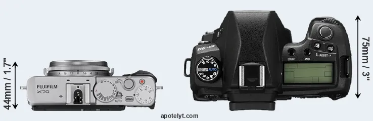 Compare X70 versus E-30 top