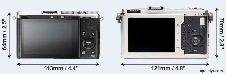 Comparison X70 or E-P1 rear