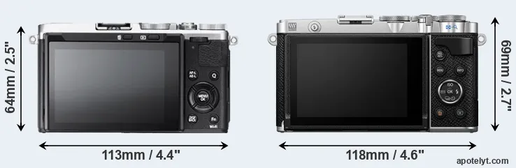 Comparison X70 or E-P7 rear
