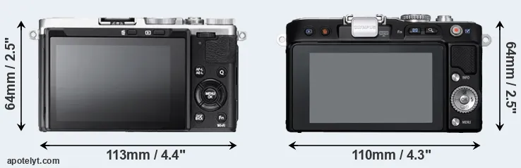 Comparison X70 or E-PL3 rear