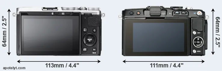 Comparison X70 or E-PL5 rear