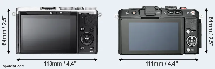 Comparison X70 or E-PL6 rear