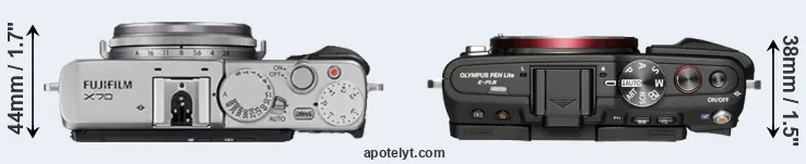 Compare X70 versus E-PL6 top