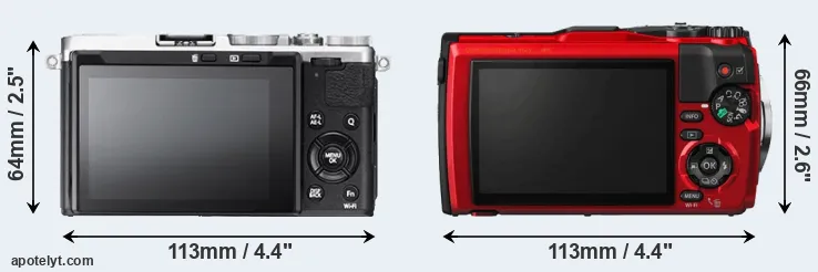 Comparison X70 or TG-5 rear