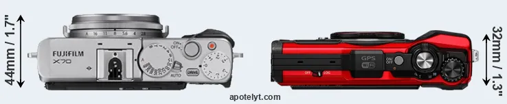 Compare X70 versus TG-6 top