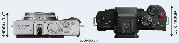 Compare X70 versus G100 top