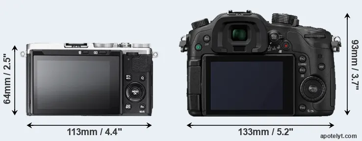 Comparison X70 or GH4 rear