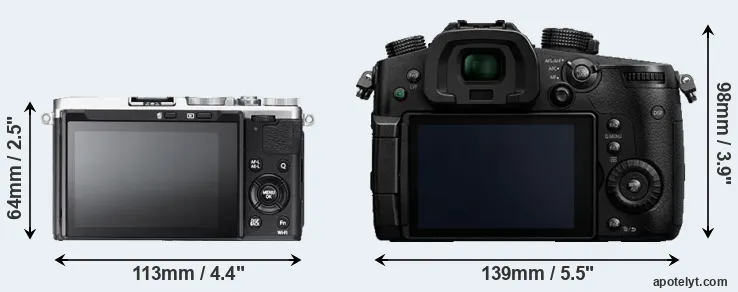 Comparison X70 or GH5 rear
