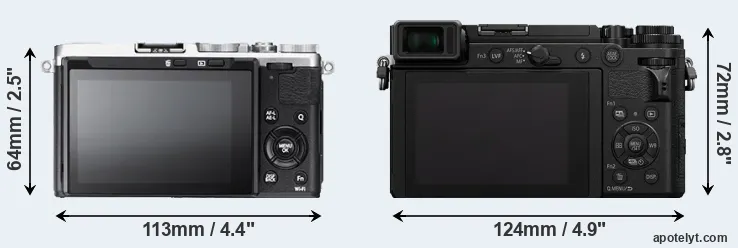 Comparison X70 or GX9 rear