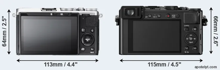 Comparison X70 or LX100 rear