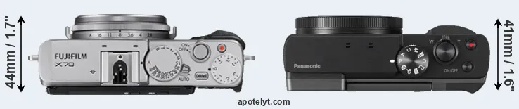 Compare X70 versus ZS70 top