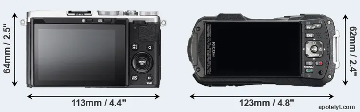 Comparison X70 or WG-60 rear