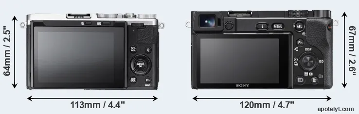 Comparison X70 or A6100 rear