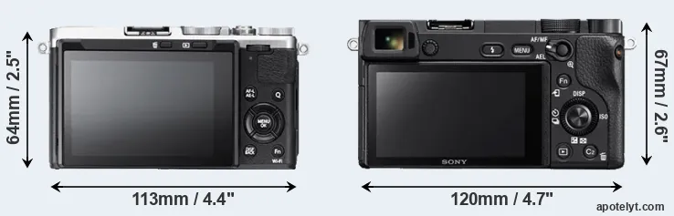 Comparison X70 or A6300 rear