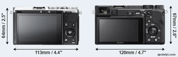 Comparison X70 or A6400 rear