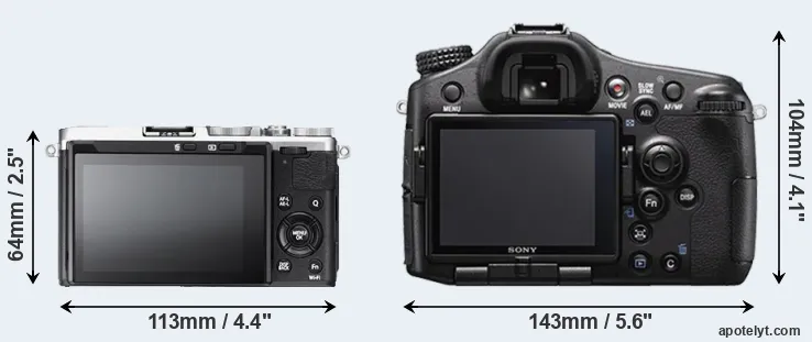 Comparison X70 or A77 II rear