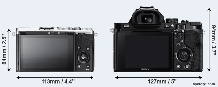 Comparison X70 or A7R rear