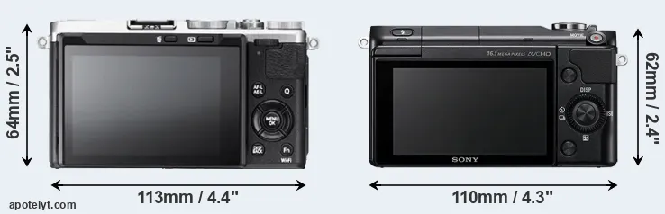 Comparison X70 or NEX-3N rear