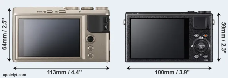 Comparison XF10 or XQ2 rear