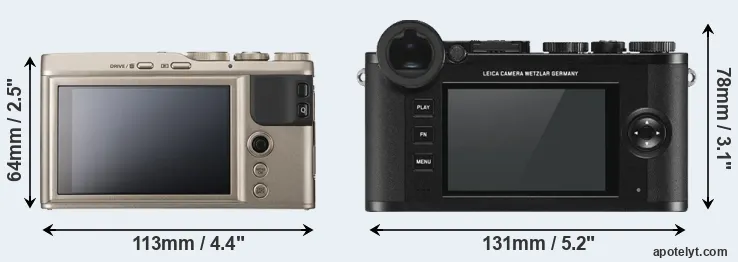 Comparison XF10 or CL rear