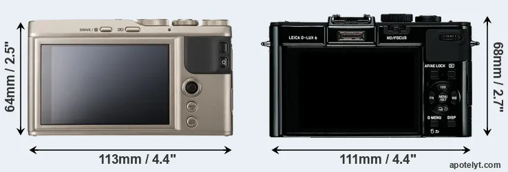 Comparison XF10 or D-LUX 6 rear