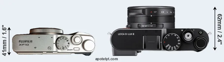Compare XF10 versus D-LUX 8 top
