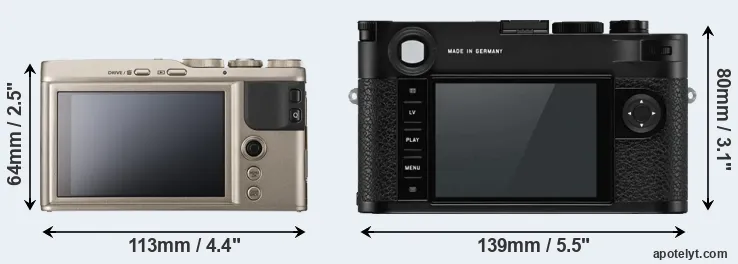 Comparison XF10 or M10-P rear