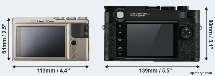 Comparison XF10 or M10 rear