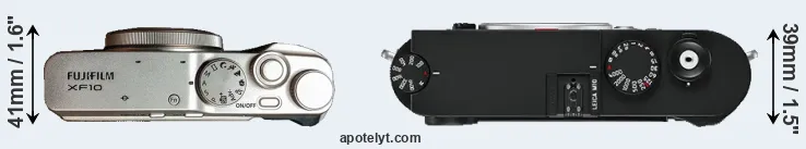 Compare XF10 versus M10 top